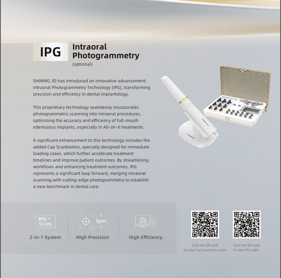 IPG intraoral photogrametrie shining 3D dental scanner. AoralScan elite wireless