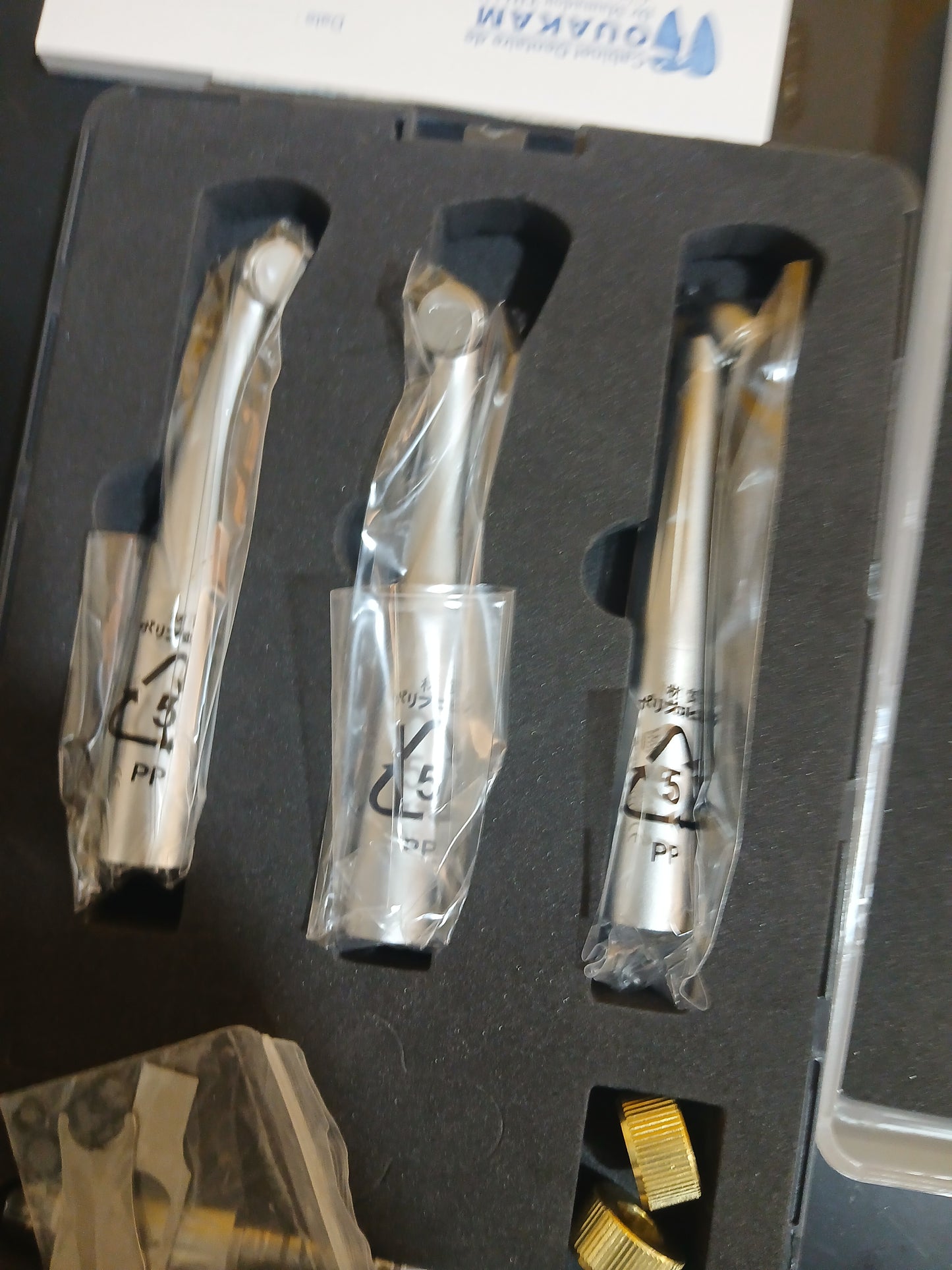 Turbines , (Copie) (Copie) Fiber optic handpiece kit of 3 sets handpieces and 1 adapter, dental handpiece high speed . 4 holes